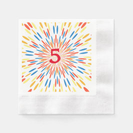 Paper Napkin mit abstraktem Designalter 5 Serviette