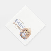 Paper Napkin mit niedlichem, üppigen Hasen. Serviette (Ecke)