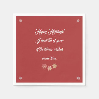 Paper Napkin mit Weihnachtsbotschaft Serviette