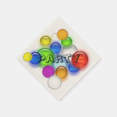 Paper Napkin - Party-Blasen in Farben Serviette (Ecke)