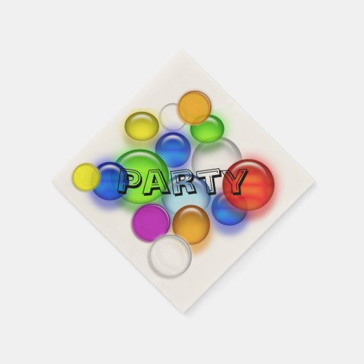 Paper Napkin - Party-Blasen in Farben Serviette (Ecke)