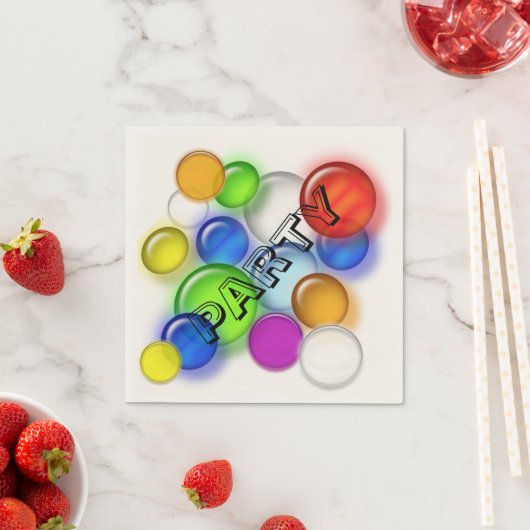 Paper Napkin - Party-Blasen in Farben Serviette (Beispiel)