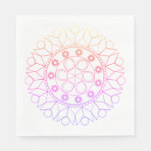 Paper Napkin - Pastellfarbenes Mandala-Muster Serviette (Vorderseite)