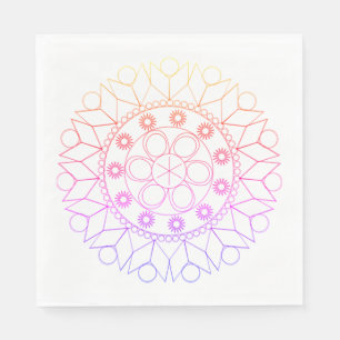 Paper Napkin - Pastellfarbenes Mandala-Muster Serviette