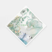 Paper Napkin Pastells Floral Butterfly Serviette (Ecke)