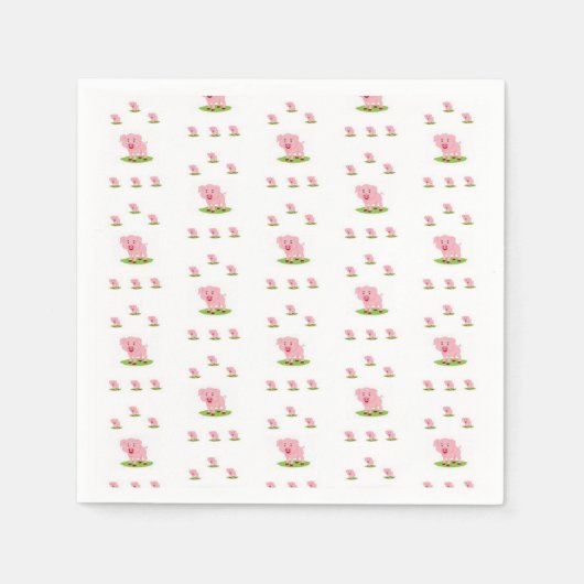 Paper Napkin Pig Serviette (Vorderseite)