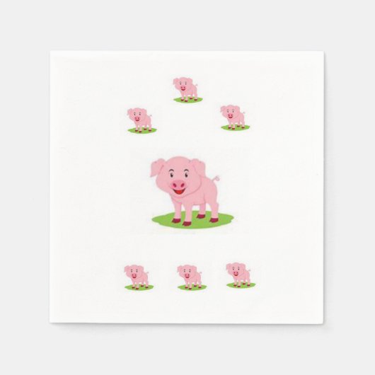 Paper Napkin Pig Serviette (Vorderseite)