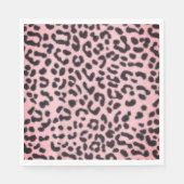 Paper Napkin Pink Leopard Print Serviette (Vorderseite)