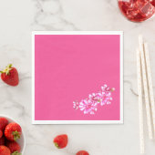 Paper Napkin - Pink Stripped Geraniums Serviette (Beispiel)