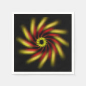 Paper Napkin - Pinwheel auf schwarz Serviette (Vorderseite)