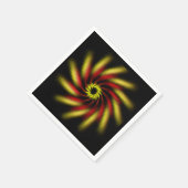 Paper Napkin - Pinwheel auf schwarz Serviette (Ecke)