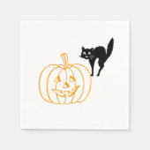 Paper Napkin - Pumpkin und Cat Serviette (Vorderseite)