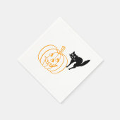 Paper Napkin - Pumpkin und Cat Serviette (Ecke)