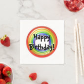 Paper Napkin - Rings in Primärfarben Serviette (Beispiel)