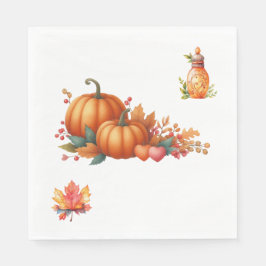 Paper Napkin Rustic Herbst Babydusche Napkins Serviette