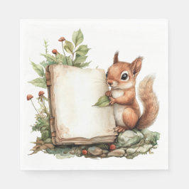 Paper Napkin Rustic Herbst Babydusche Napkins Serviette