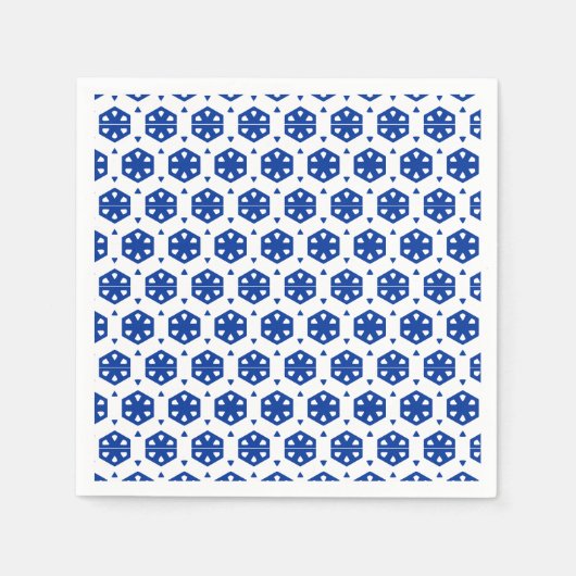 Paper Napkin - Stilvolle Blume in Reihen Serviette (Vorderseite)