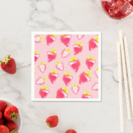 Paper Napkin Sweet Strawberry Serviette