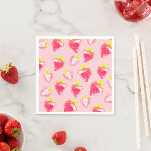 Paper Napkin Sweet Strawberry Serviette