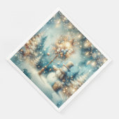 Paper Napkin-Vintage Christmas Snowman Serviette (Ecke)