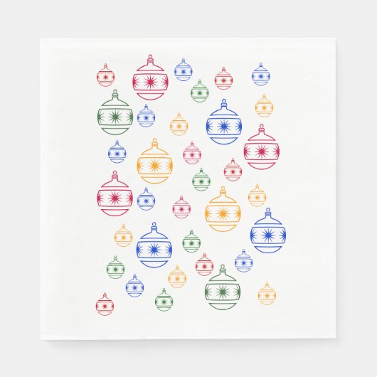 Paper Napkin - Weihnachtsbaumdekorationen Serviette (Vorderseite)