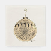 Paper Napkin - Weltfrieden Ornament in Gelb Serviette (Vorderseite)