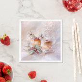 Paper Napkin-White Victorian Christmas Serviette (Beispiel)