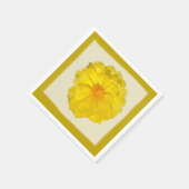 Paper Napkin Yellow Moss Rose Serviette (Ecke)
