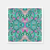 Paper Napkin Zeichne Floral Serviette (Vorderseite)