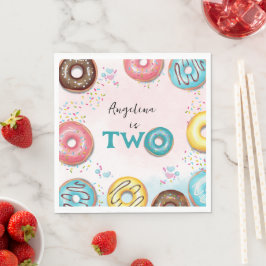 Paper Napkin zu einem zweiten Geburtstag. Serviette