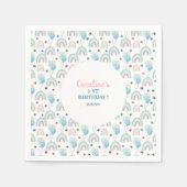 Paper Napkin zum ersten Geburtstag . Serviette (Vorderseite)