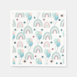 Paper Napkin zum ersten Geburtstag. Serviette