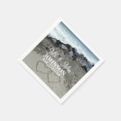 Paper Napkin - Zwei Herzen im Sand Serviette (Ecke)