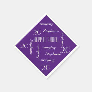 Paper Napkins, 20. Geburtstagspartei Wiederholung  Serviette