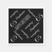 Paper Napkins, 65. Geburtstagspartei Wiederholung Serviette (Vorderseite)