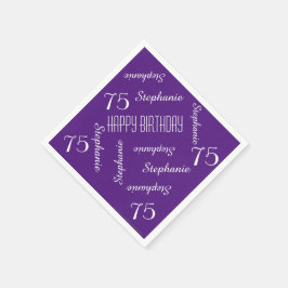 Paper Napkins, 75. Geburtstagspartei Wiederholende Serviette