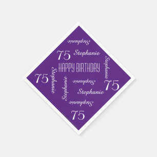 Paper Napkins, 75. Geburtstagspartei Wiederholung Serviette