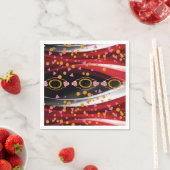 Paper Napkins, Abstrakt Red Schwarz-weiß Serviette (Beispiel)