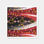 Paper Napkins, Abstrakt Red Schwarz-weiß Serviette (Vorderseite)