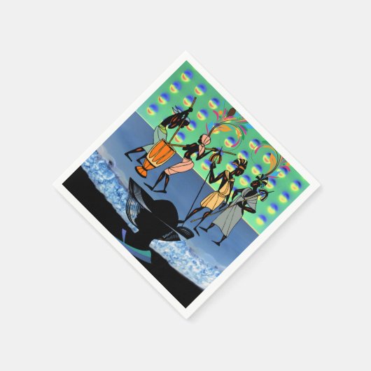 Paper Napkins, afrikanische Frau Serviette (Ecke)