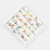 Paper Napkins - Alphabet Serviette (Ecke)