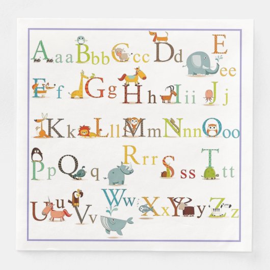 Paper Napkins - Alphabet Serviette (Vorderseite)