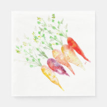 Paper Napkins - Aquarelltonkarrots
