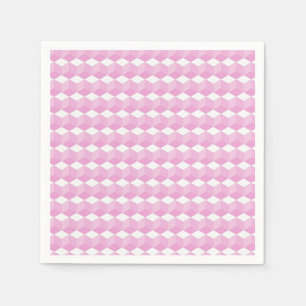 Paper Napkins - Baby Block Pattern in Pinks Serviette