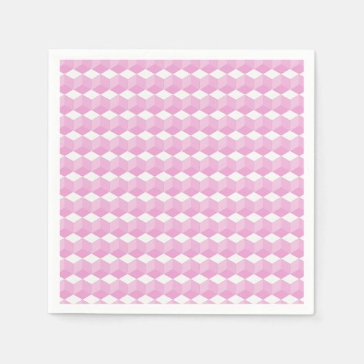 Paper Napkins - Baby Blockmuster in Pinks Serviette (Vorderseite)