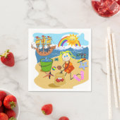 Paper Napkins, Beach Sun Rainbow Napkins Serviette (Beispiel)