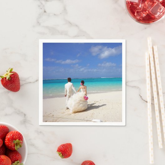 Paper Napkins Beach Wedding Serviette (Beispiel)