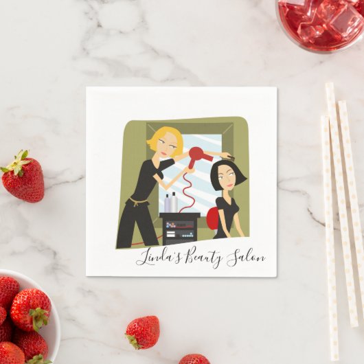 Paper Napkins, Beauty Salon Stylist Serviette (Beispiel)