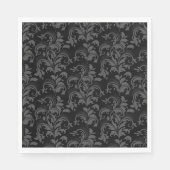 Paper Napkins-Black-Blüh Serviette (Vorderseite)