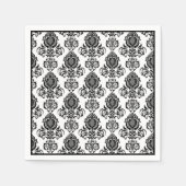 Paper Napkins-Black Damask Serviette (Vorderseite)